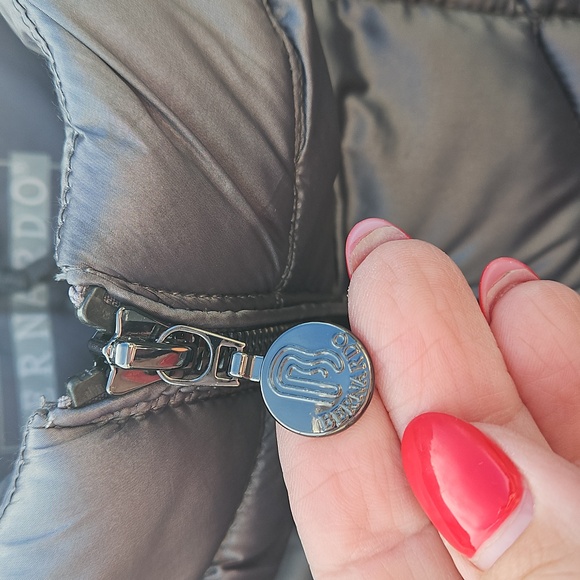 Bernardo Jacket Womens XXL Packable Puffer Quilted Hood Coat Grey Silver - Picture 3 of 15